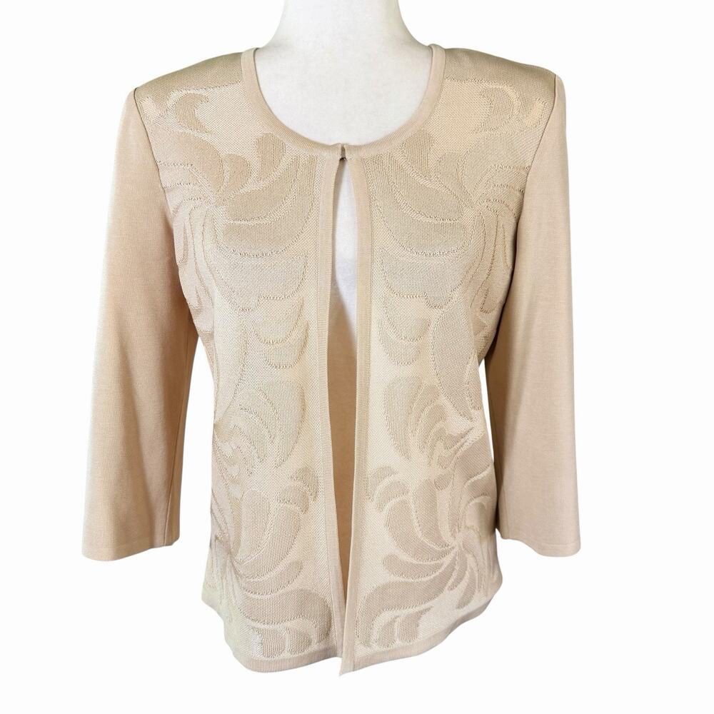 Ming Wang Womens Jacket Heritage Fit Floral S Minimalist Old Money Career NWT